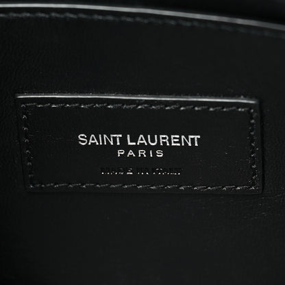 Saint Laurent Grain De Poudre Monogram Monochrome Toy West Hollywood Fold-Over Bag Black 5 of 9