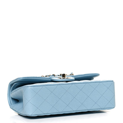 Chanel Caviar Quilted Small Double Flap Light Blue 4 of 11
