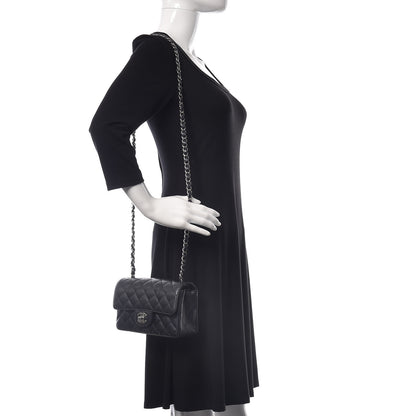 Chanel Iridescent Calfskin Quilted Mini Rectangular Flap Charcoal 2 of 11