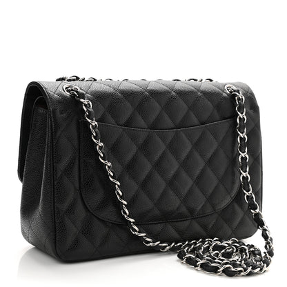 Chanel Caviar Quilted Jumbo Double Flap Black 3 of 11