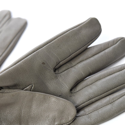 Chanel Lambskin Chain CC Gloves 7.5 Grey 5 of 6