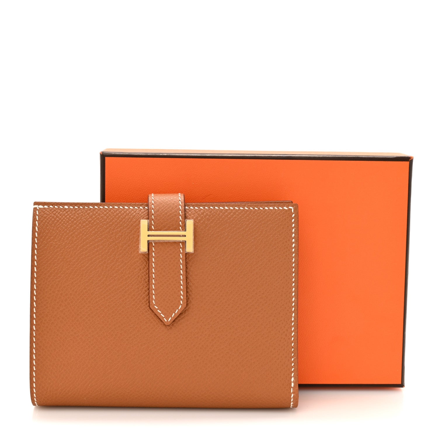 Hermes Epsom Bearn Compact Wallet Gold 9 of 9