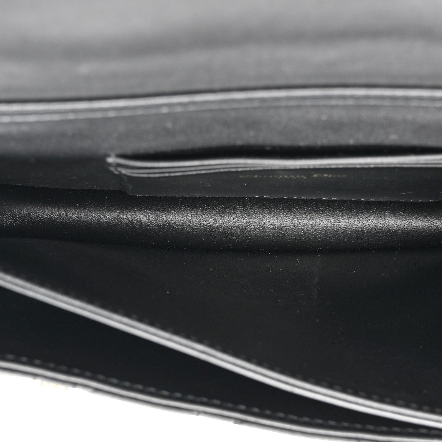 Christian Dior Lambskin Cannage Butterfly Studs Miss Dior Pouch Black 6 of 14
