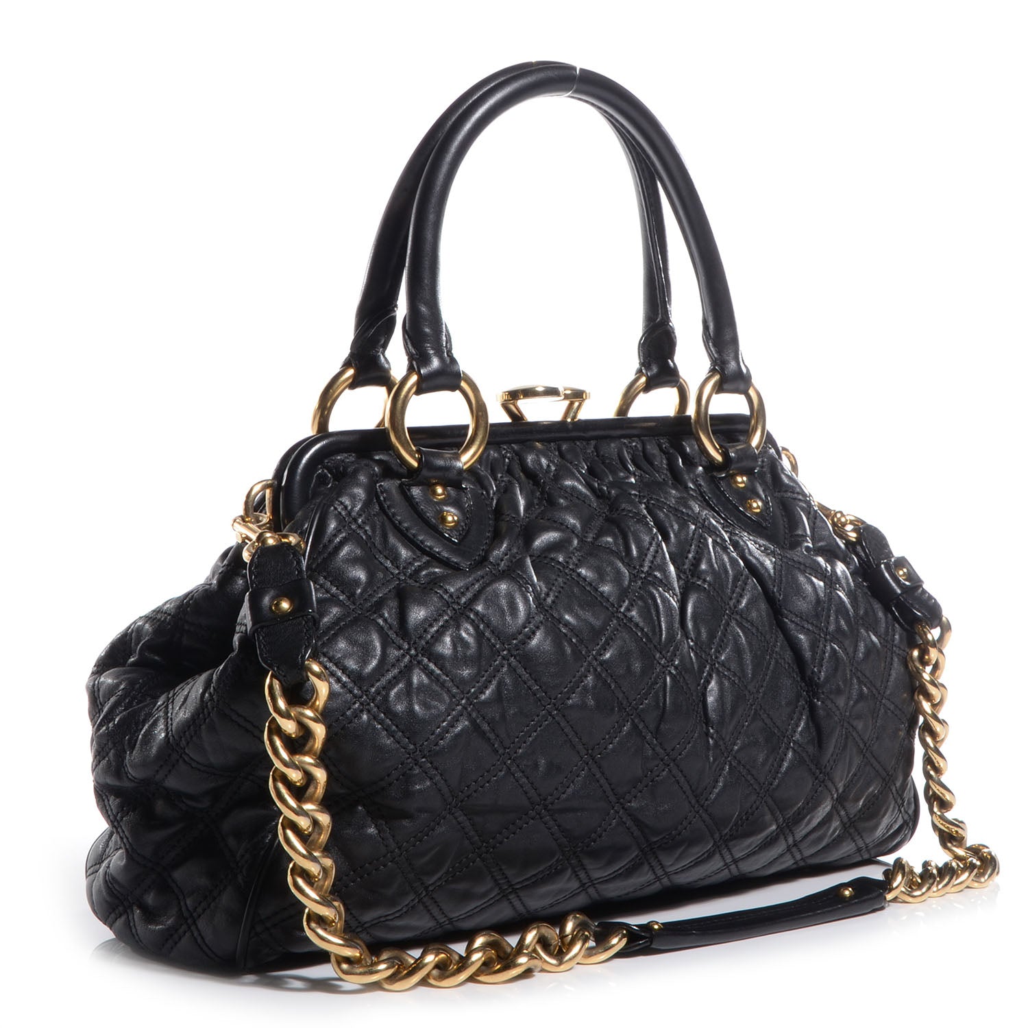 Marc Jacobs Quilted Leather Stam Black 3 of 7