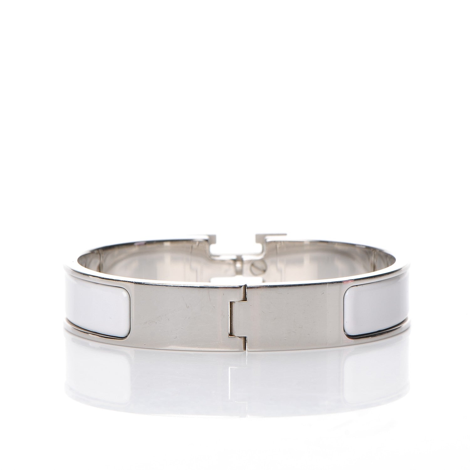 Hermes Enamel Narrow Clic Clac H Bracelet PM White 3 of 6