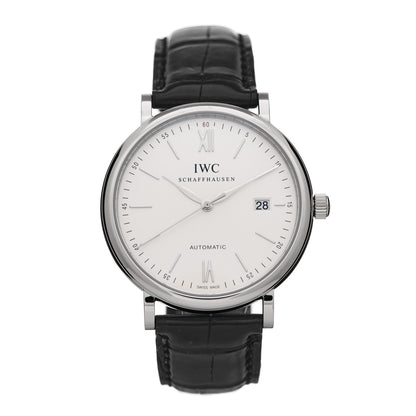 IWC Stainless Steel Alligator 40mm Portofino Automatic Watch IW356501 1 of 6