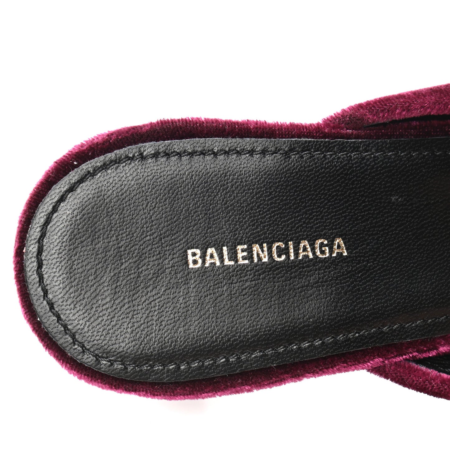 Stretch Velvet Pointed Toe BB 40mm Mules 37 Rouge Prune