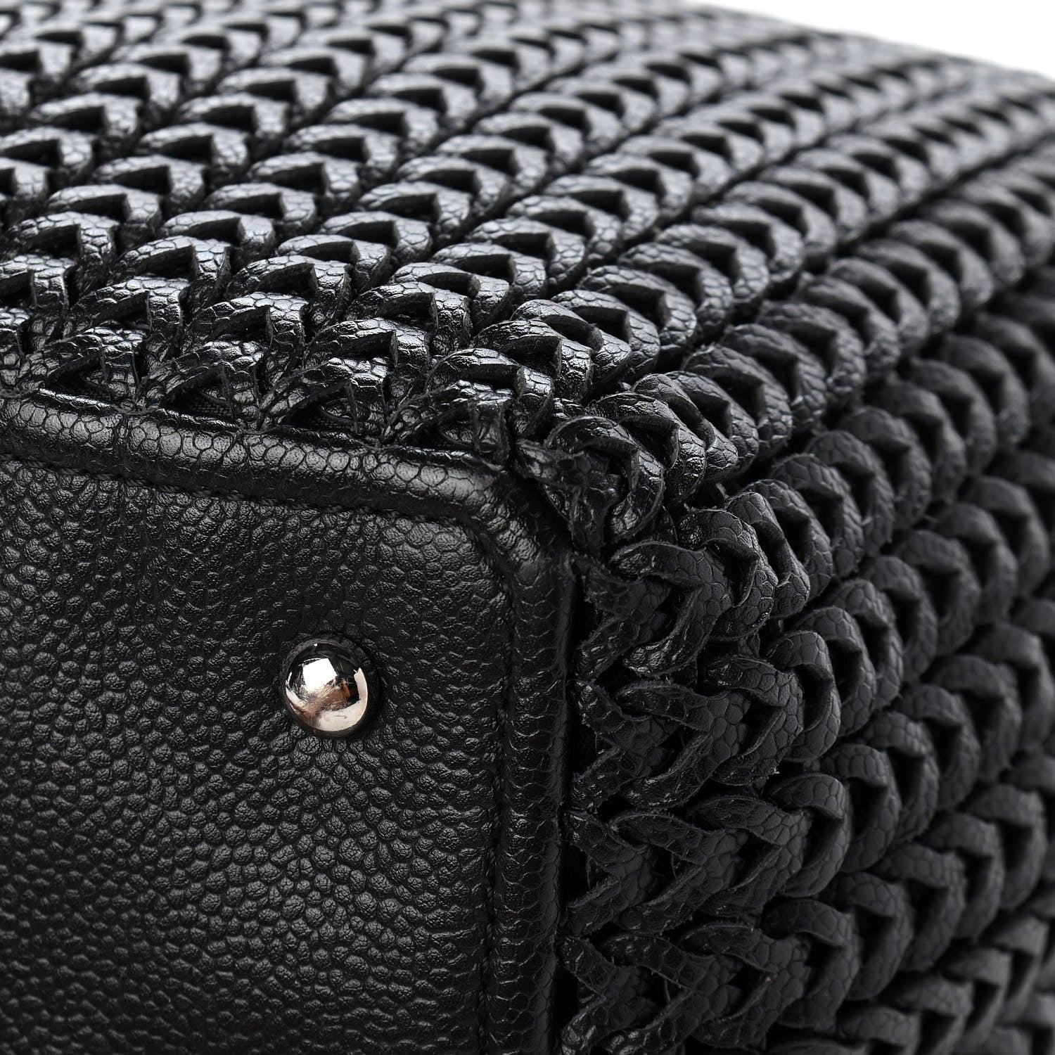 Chanel Calfskin Braided CC Tote Black 11 of 11
