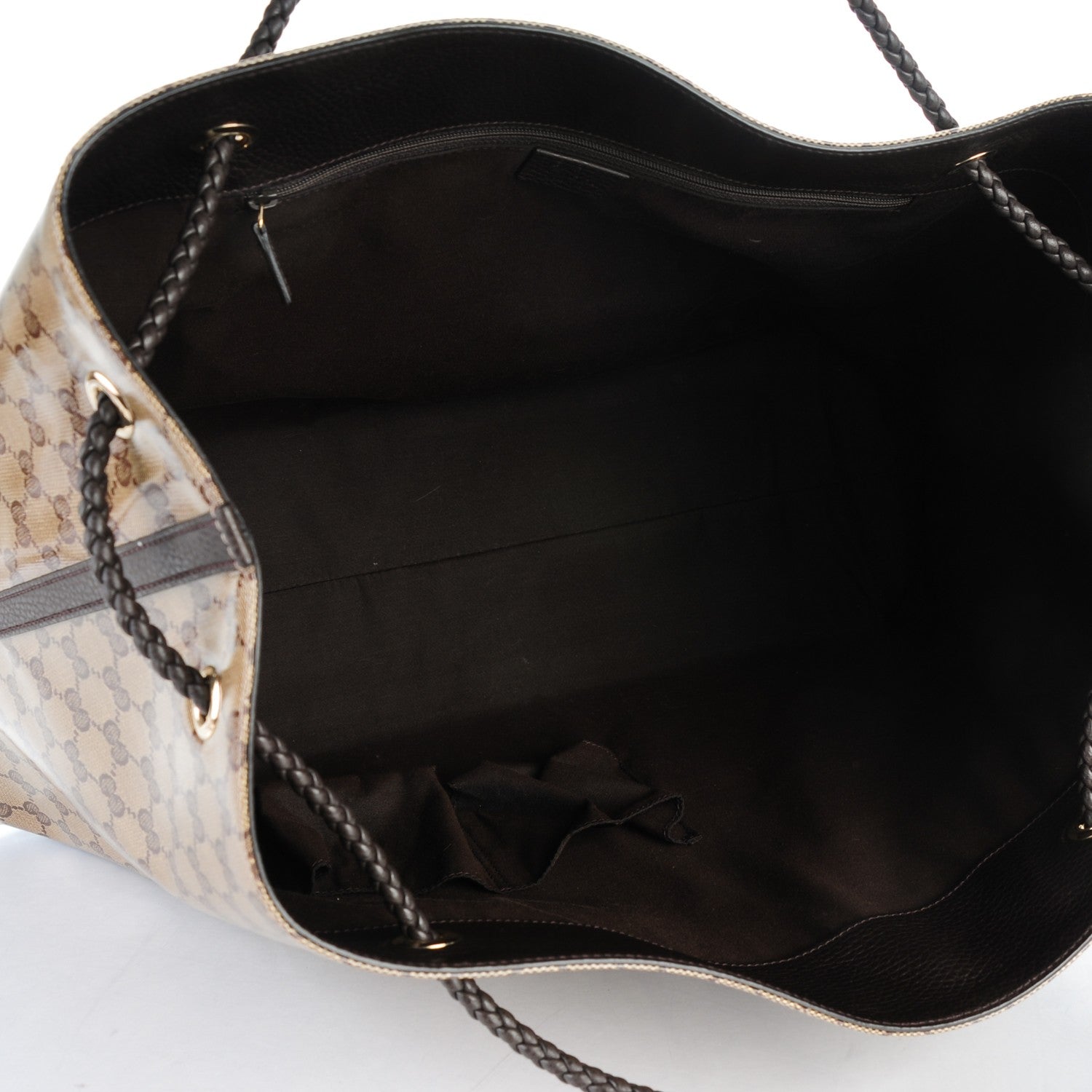 Gucci Crystal Monogram Large Gifford Shopping Tote Brown 5 of 7