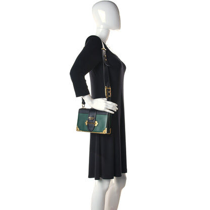Prada City Calf Saffiano Cahier Bag Biliardo Black 2 of 10