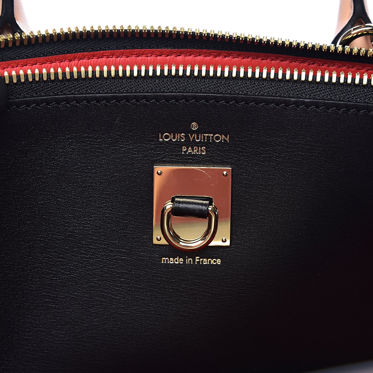Louis Vuitton Calfskin City Steamer MM Rouge Black 6 of 10
