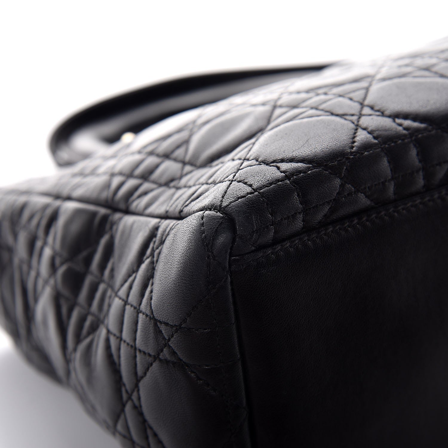 Christian Dior Lambskin Cannage Medium Lady Dior Black 12 of 13