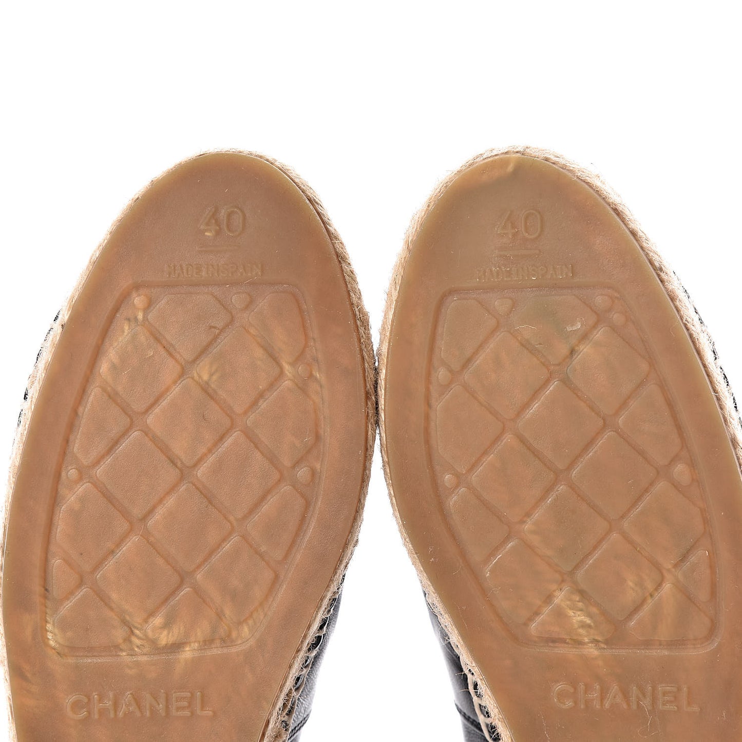 Lambskin CC Espadrilles 40 Black