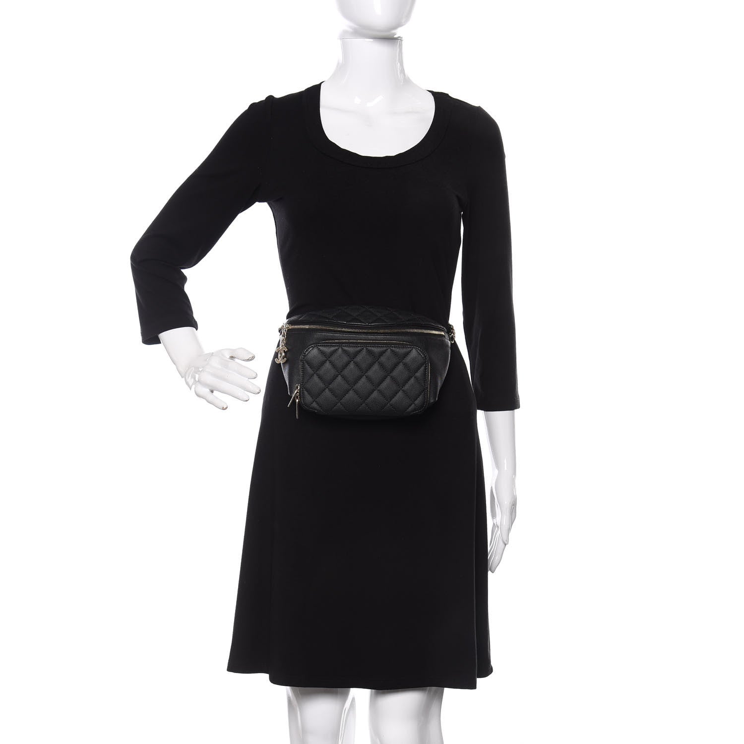 Chanel Caviar Quilted Business Affinity Waist Belt Bag Black 2 of 11