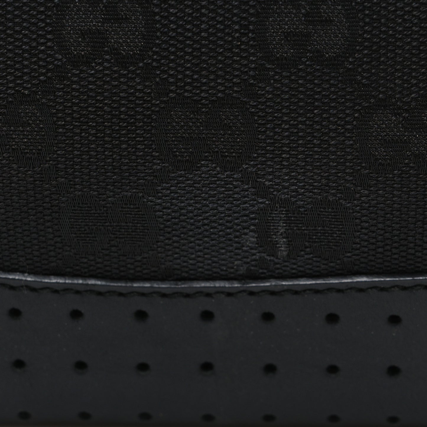 Monogram Calfskin Perforated Medium Flat Messenger Bag Black