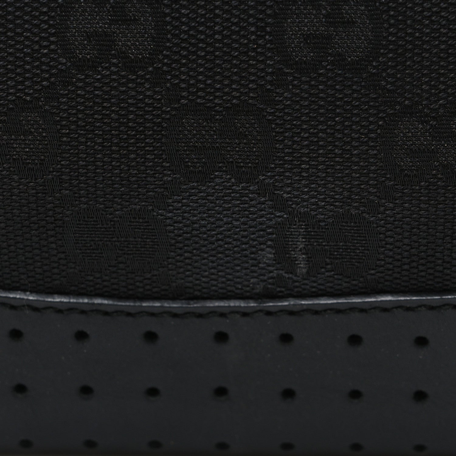 Gucci Monogram Calfskin Perforated Medium Flat Messenger Bag Black 10 of 10