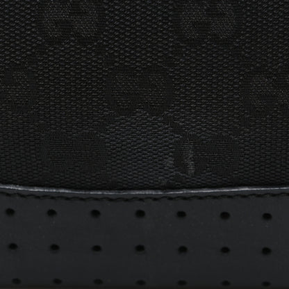 Gucci Monogram Calfskin Perforated Medium Flat Messenger Bag Black 10 of 10