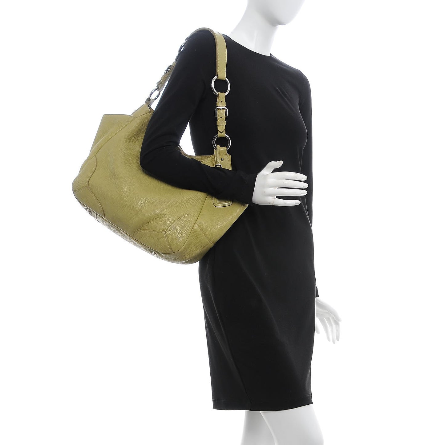 Vitello Daino Side Pocket Hobo Green