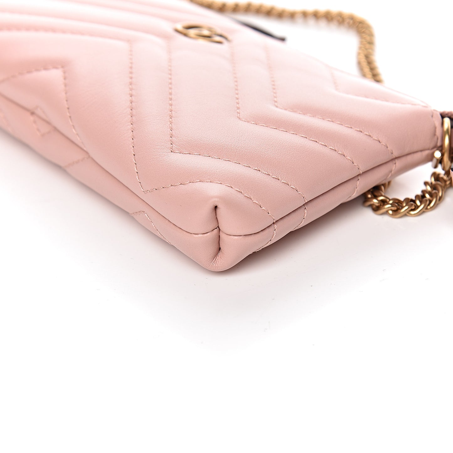 Calfskin Matelasse Mini GG Marmont Chain Bag Perfect Pink