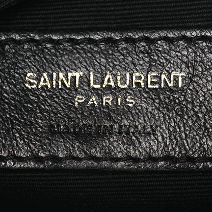 Saint Laurent Grain De Poudre Matelasse Chevron Quilted Round Vinyle Camera Bag Crema Soft 21 of 40