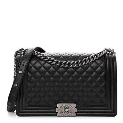 Chanel Lambskin Quilted New Medium Boy Flap Black 1 of 9