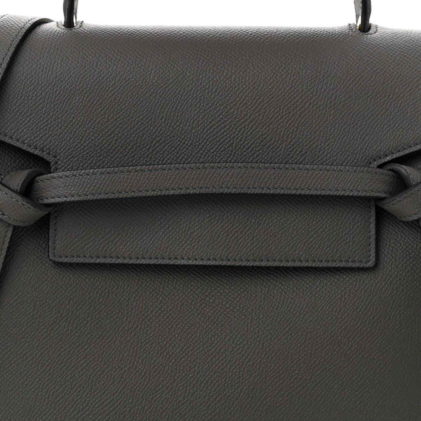 Grained Calfskin Micro Belt Bag Grey
