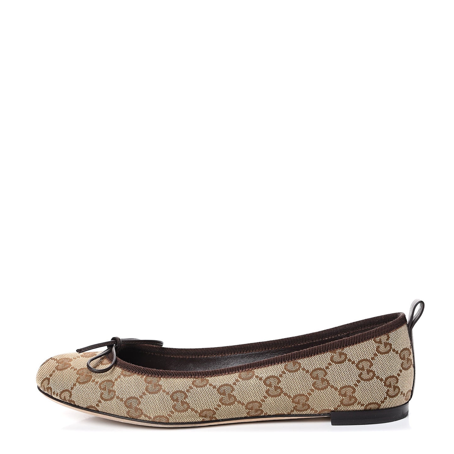 Monogram Miro Soft Calfskin Ballet Flats 39.5 Beige Ebony Cocoa