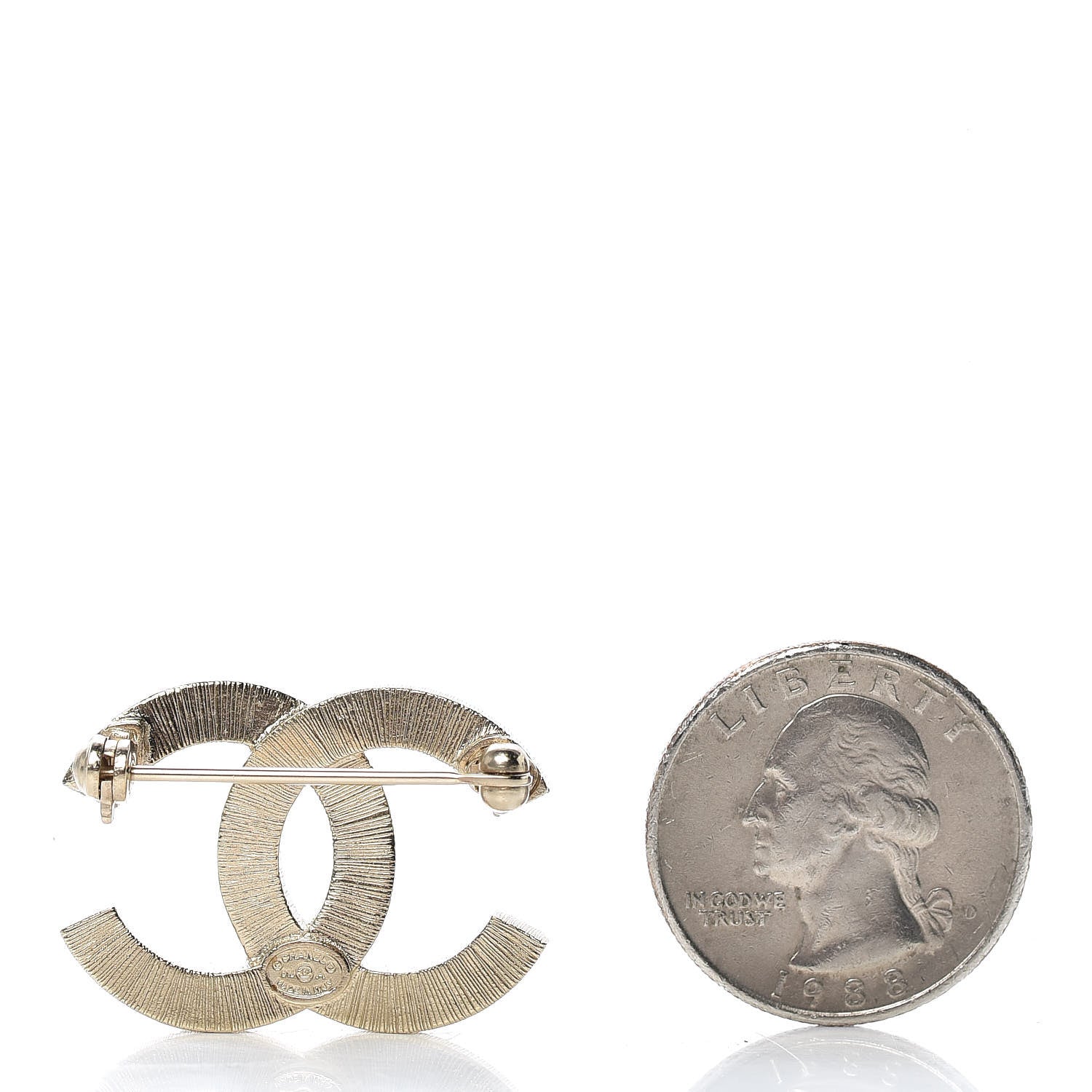 Chanel Pearl CC Mini Brooch Gold 3 of 5