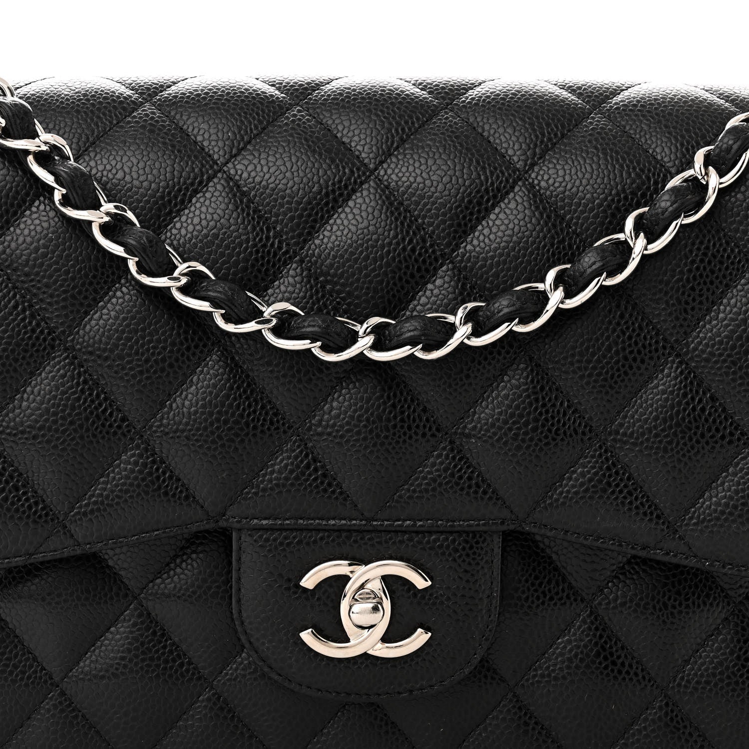 Chanel Caviar Quilted Jumbo Double Flap Black 8 of 12