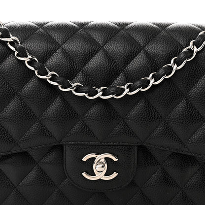 Chanel Caviar Quilted Jumbo Double Flap Black 8 of 12