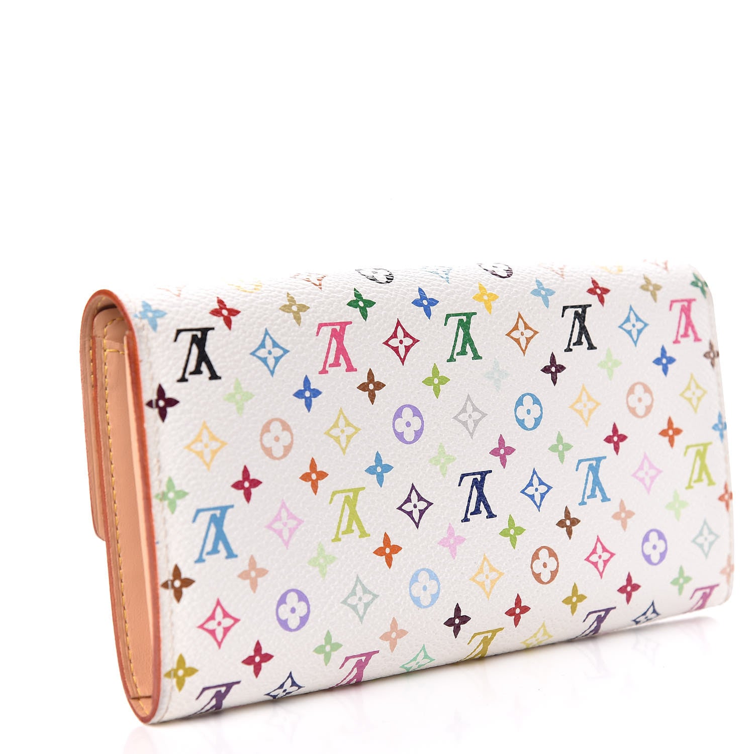 Louis Vuitton Monogram Multicolor Sarah Wallet White 3 of 10