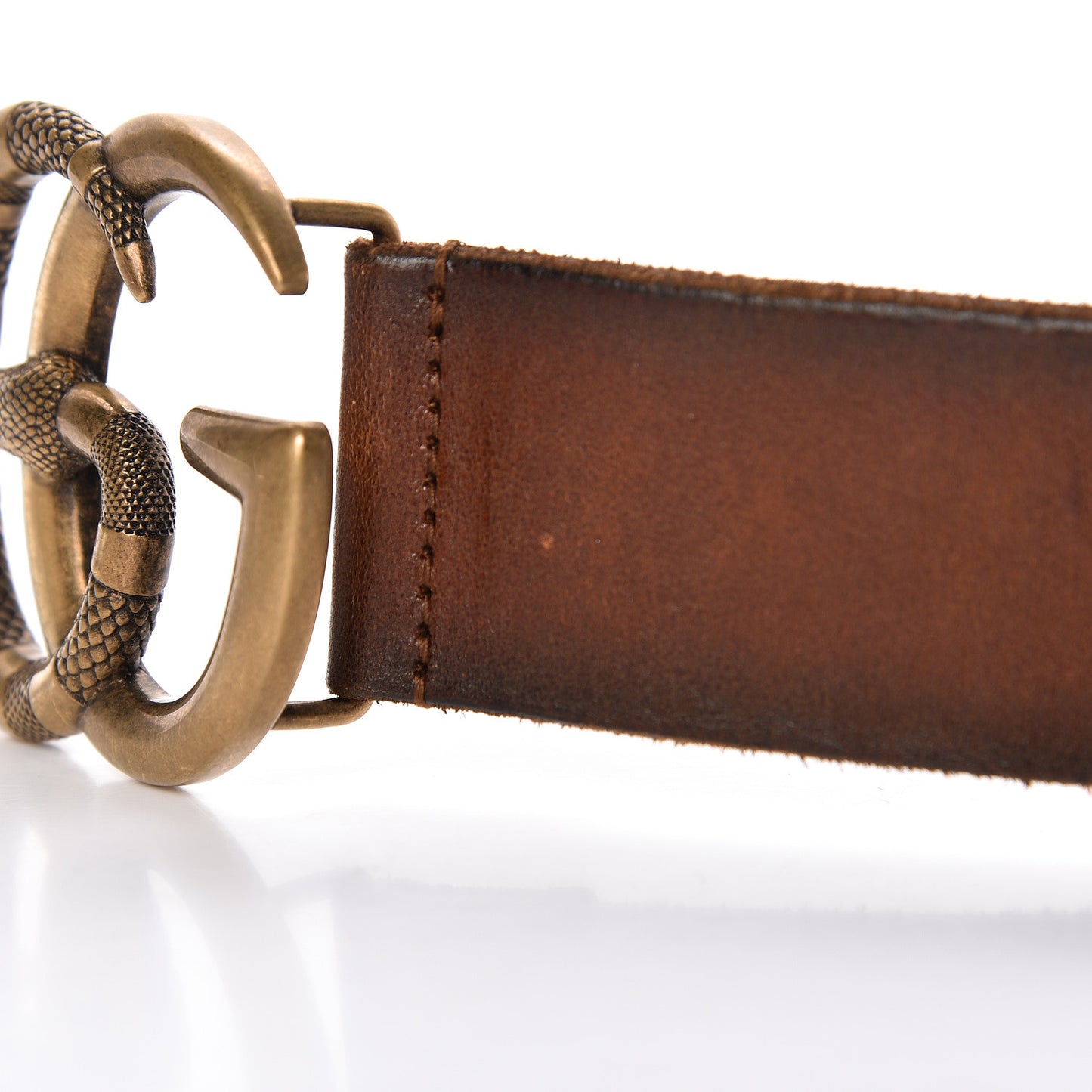 Faded Calfskin Snake Double G 40mm Belt 85 34 Cuir