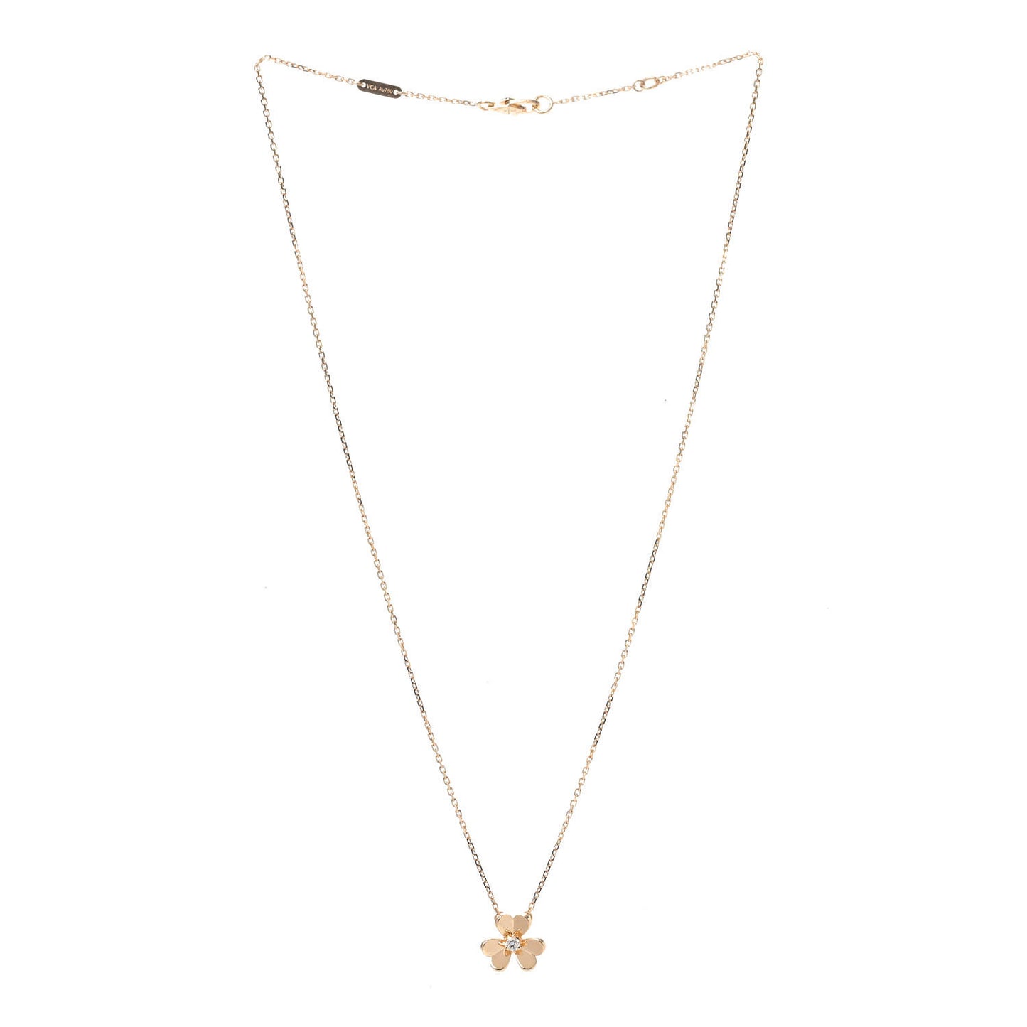 18K Yellow Gold Diamond Mini Frivole Pendant Necklace