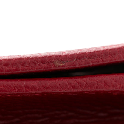 Gucci Dollar Calfskin Mini GG Marmont Chain Wallet Hibiscus Red 10 of 10