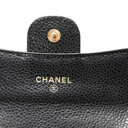 Chanel Caviar Quilted Flap Card Holder Wallet Black 12 of 18