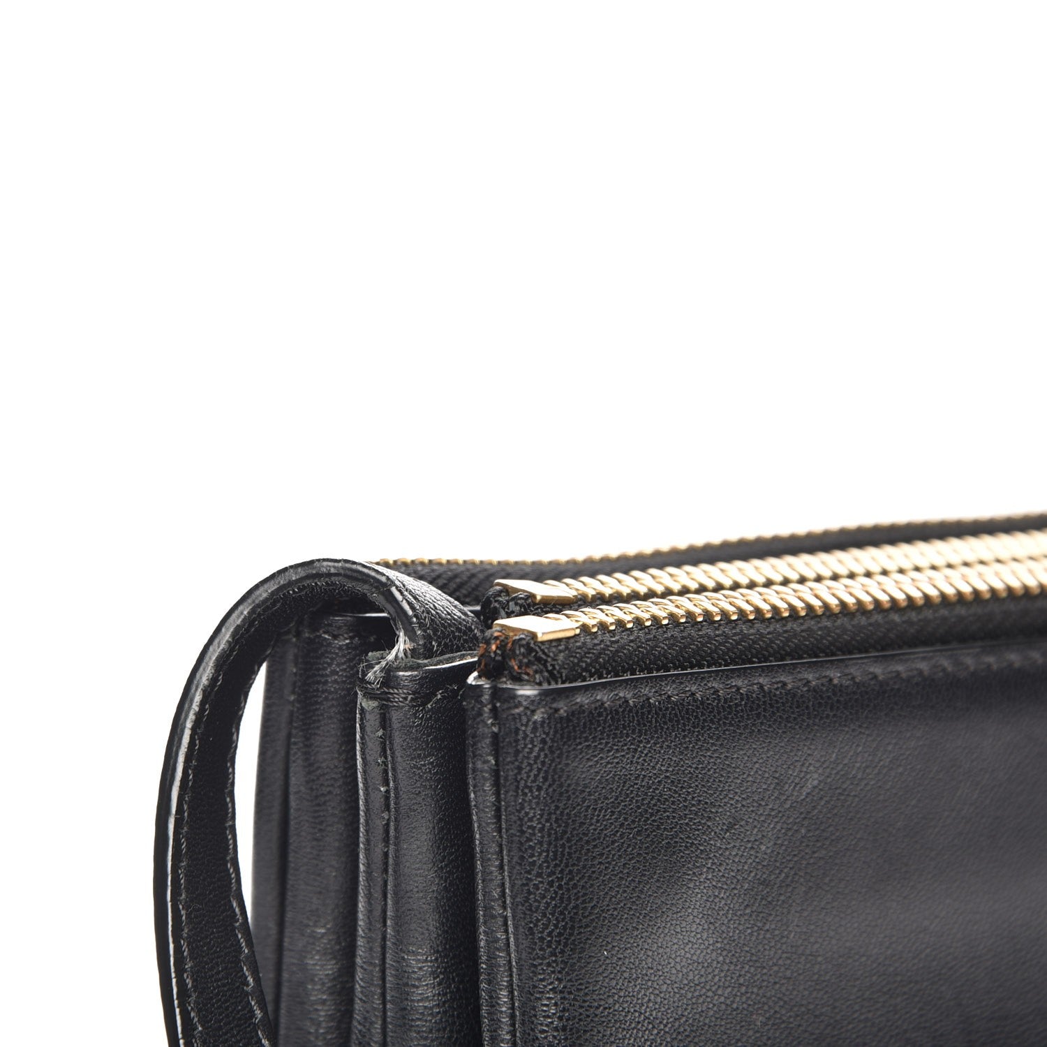 Celine Lambskin Large Trio Crossbody Bag Black 9 of 9