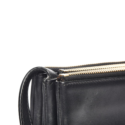 Celine Lambskin Large Trio Crossbody Bag Black 9 of 9
