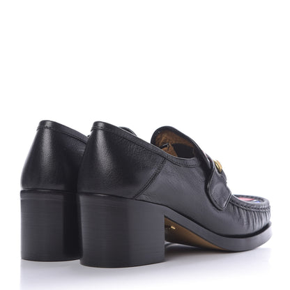 Gucci Lambskin Union Jack Horsebit Loafer Pumps 35.5 Black 4 of 10