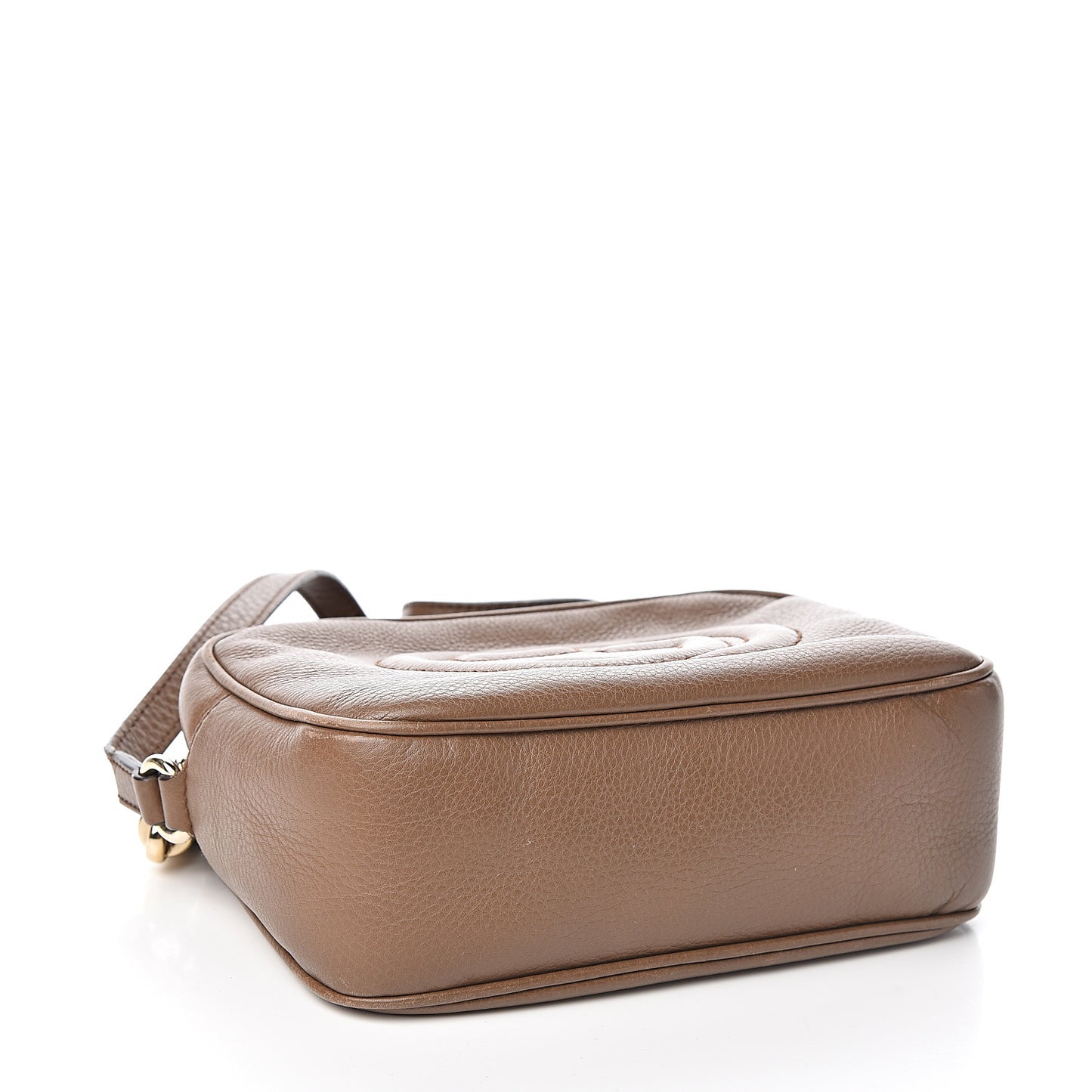 Pebbled Calfskin Small Soho Disco Bag Rose Beige