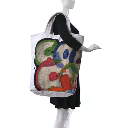 Chanel Terry Cotton Beach Tote Towel Set White Multicolor 2 of 12
