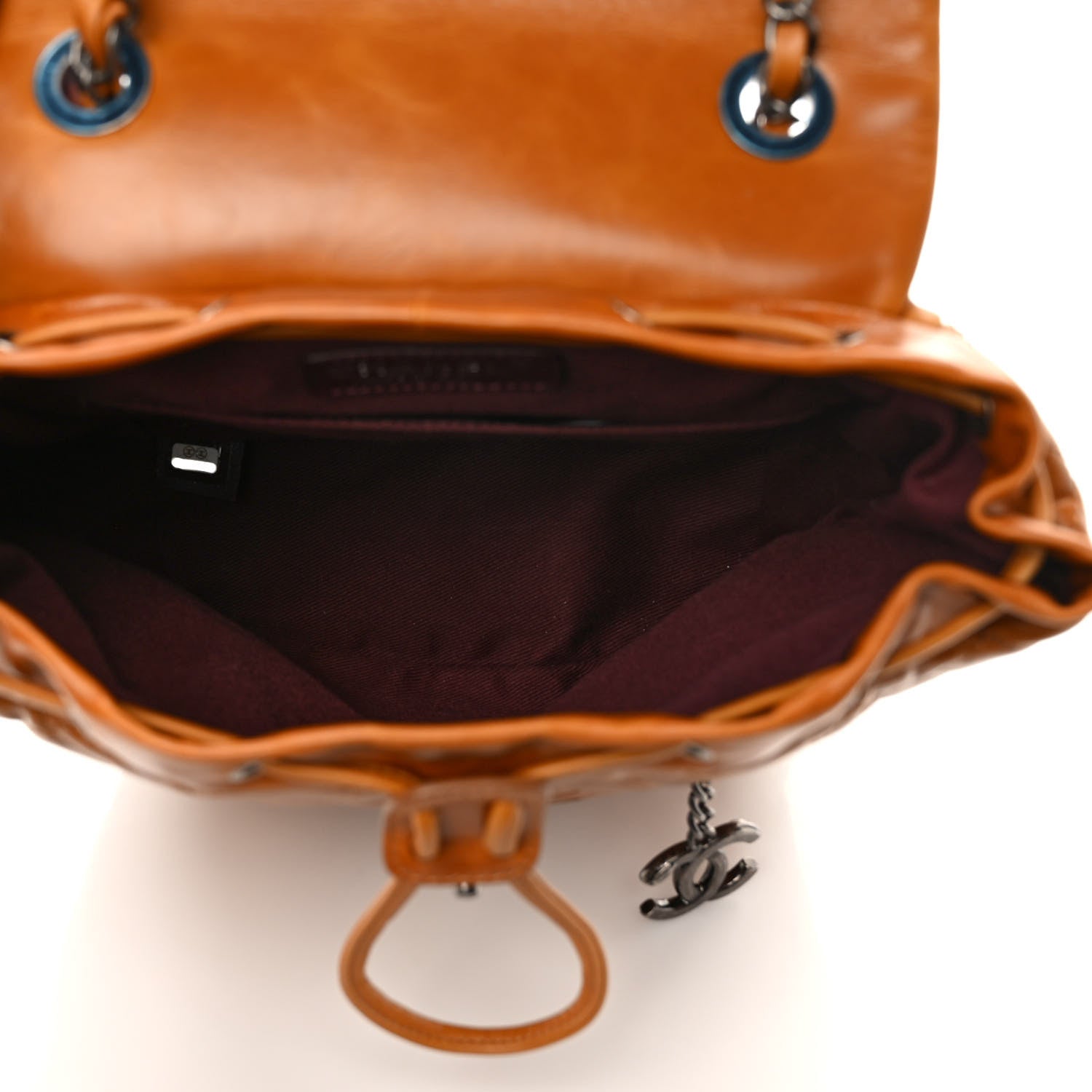 Chanel Glazed Calfskin Quilted Small Salzburg Mountain Backpack Brown 4 of 9