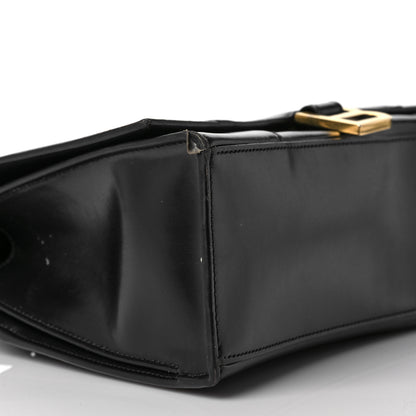 Balenciaga Shiny Box Calfskin Medium Hourglass Top Handle Bag Black 4 of 11