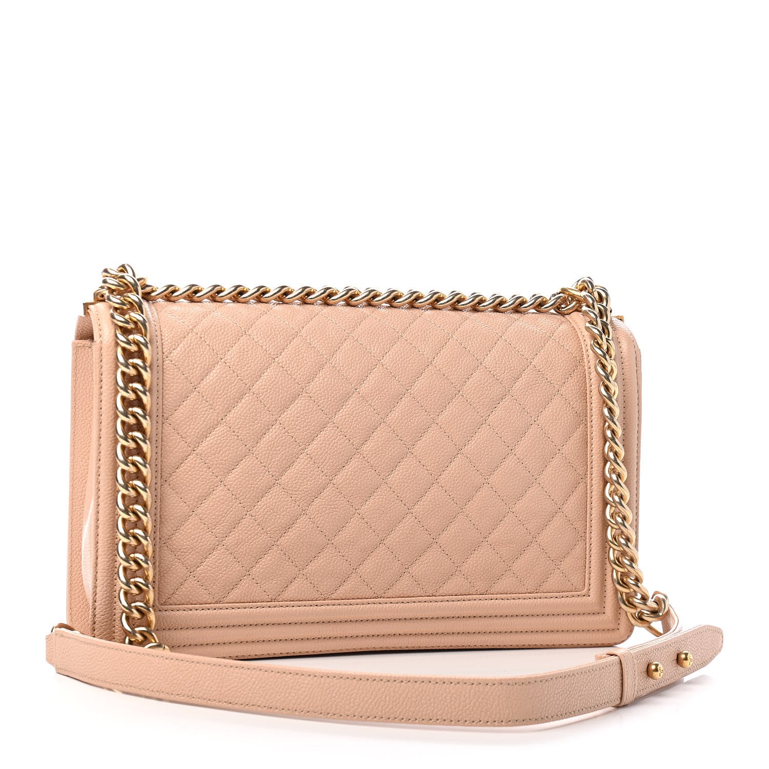 Chanel Caviar Quilted New Medium Boy Flap Beige 3 of 9