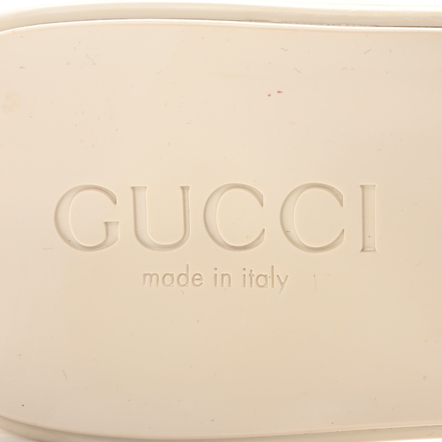 Gucci Rubber Gucci Logo Womens Platform 20/60mm Slide Sandals 36 Mystic White 8 of 8