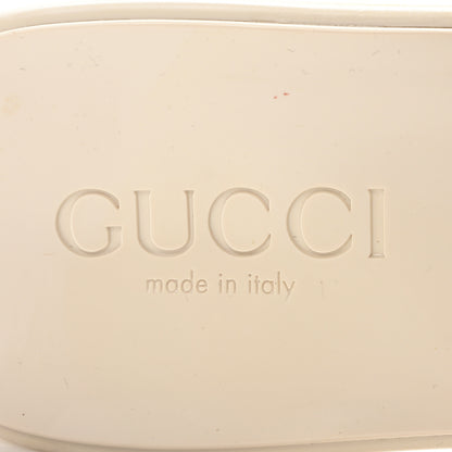 Gucci Rubber Gucci Logo Womens Platform 20/60mm Slide Sandals 36 Mystic White 8 of 8