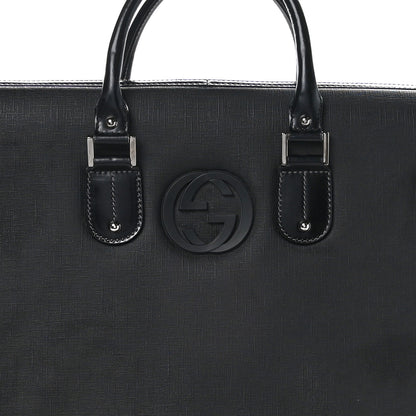 Gucci Coated Canvas Interlocking G Large Garment Hard Case Travel Bag Black 15 of 28