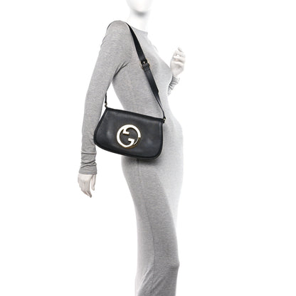 Gucci Roxy Calfskin Blondie Chain Shoulder Flap Bag Black 2 of 10