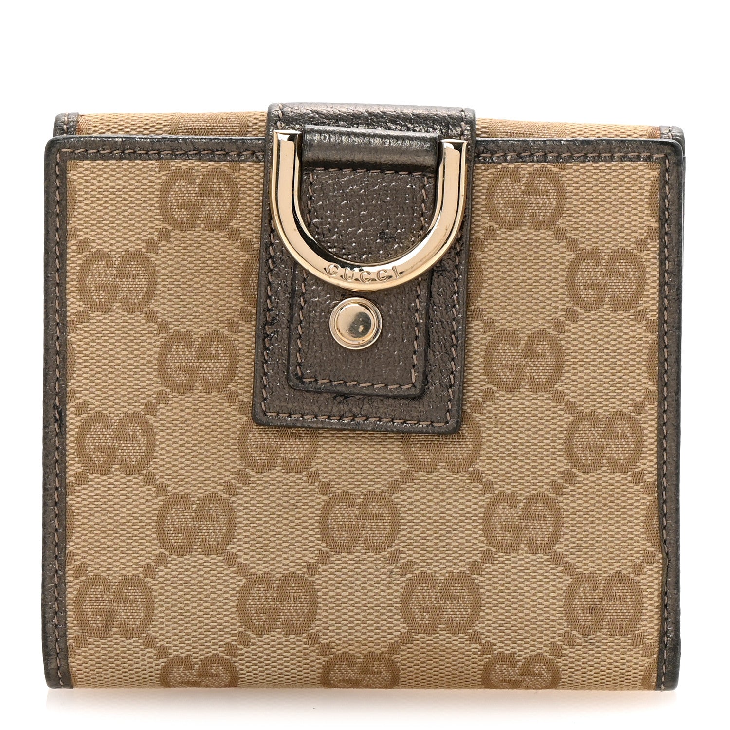 Gucci Monogram Abbey Compact Wallet Pewter 1 of 7