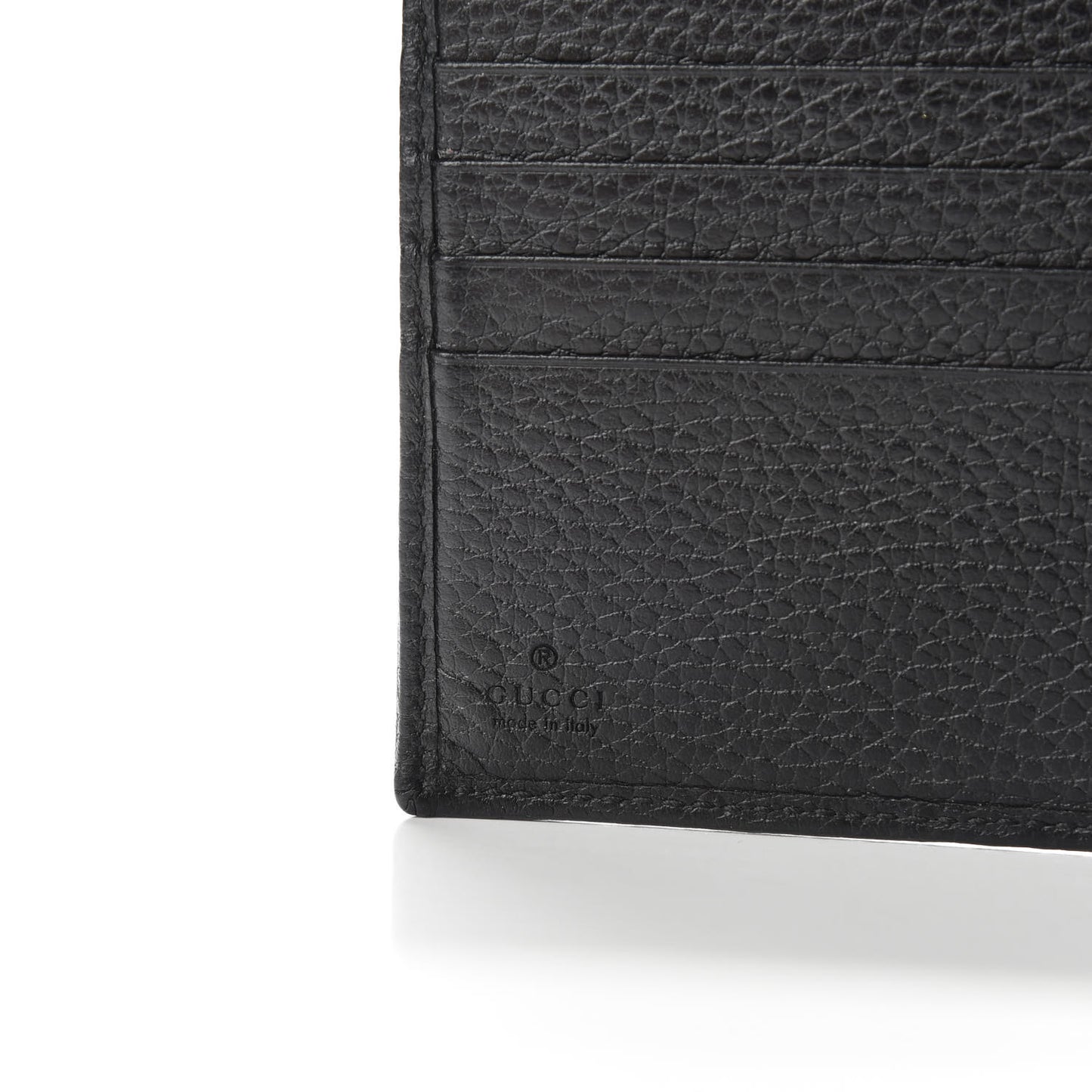 Dollar Calfskin Double G French Flap Wallet Black