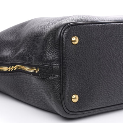 Prada Vitello Daino Side Zip Tote Black 8 of 11
